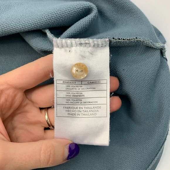 Nike Fitdry Polo Shirt Mens XL Extra Large Slate Short Sleeve High Low Hem Golf - Picture 9 of 11